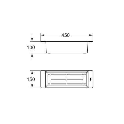 GROHE 40852SD0 - Mitmeotstarbeline kurn 450 × 150 × 100 mm roostevaba teras