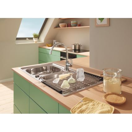 GROHE 40856SD0 - Tilgutusplaat 450 × 348 mm, harjatud roostevabast terasest