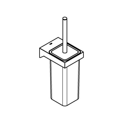 GROHE 40857000 - WC-puhastuskomplekt SELECTION CUBE läikiv kroom