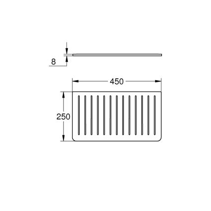 GROHE 40872K00 - Tilkumisalus 450 x 250 mm keraamika/must