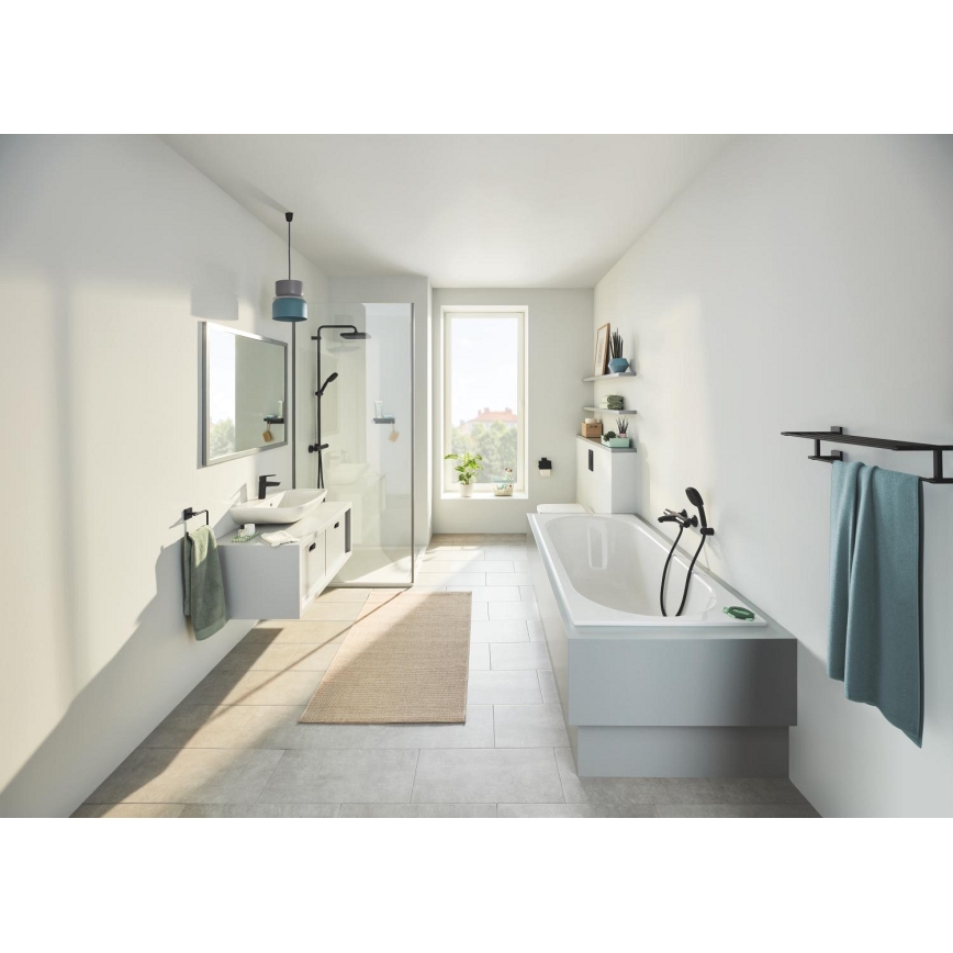 GROHE 409752430 - Rätikuhoidik START CUBE 18,8 x 13,8 cm must