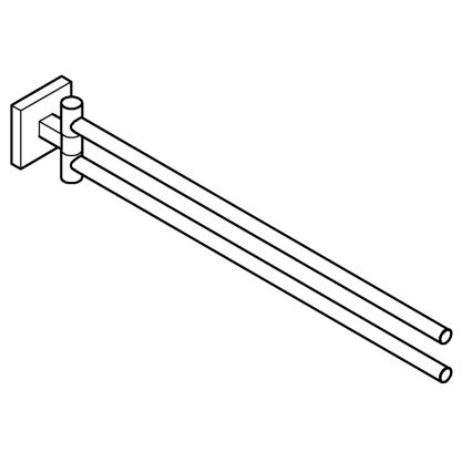 GROHE 409762430 - START CUBE 438 mm rätikuhoidja, must