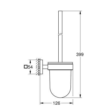 GROHE 40977DC0 - START CUBE WC-puhastuskomplekt, roostevabast terasest