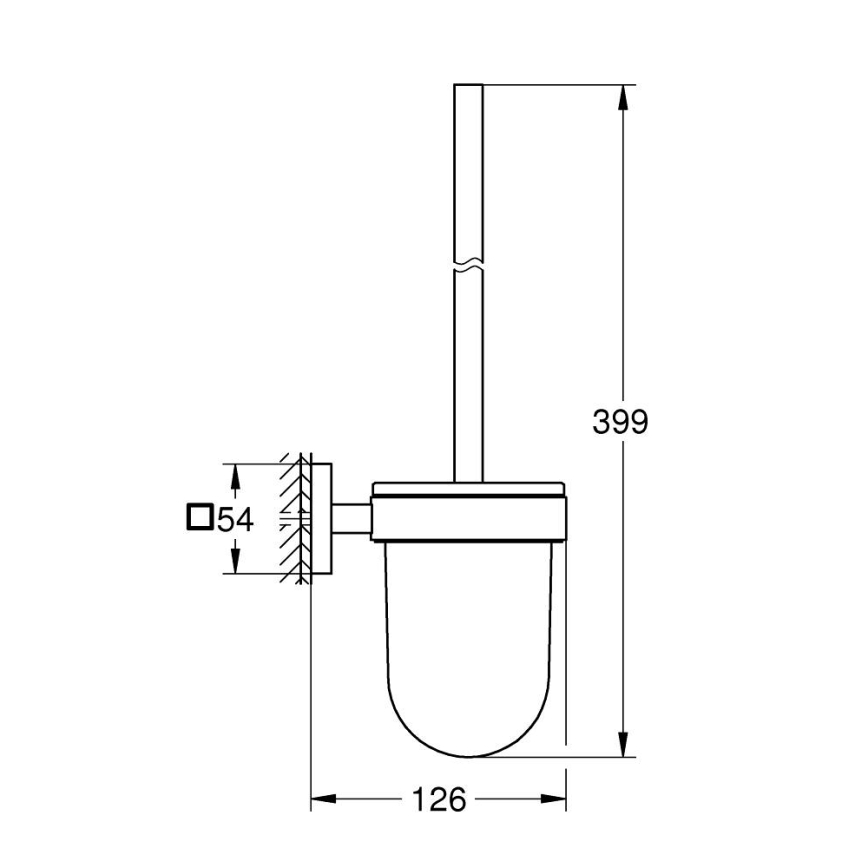 GROHE 40977DC0 - START CUBE WC-puhastuskomplekt, roostevabast terasest