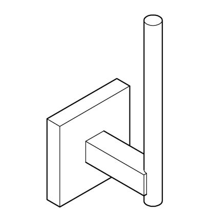 GROHE 40979DC0 - START CUBE varurulli hoidik tualettpaberile, poleeritud kroom