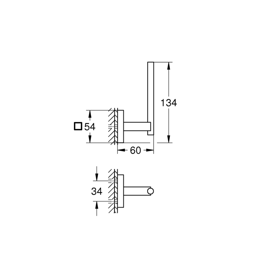 GROHE 40979DC0 - START CUBE varurulli hoidik tualettpaberile, poleeritud kroom