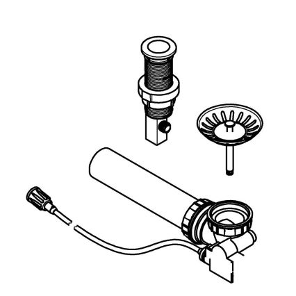 GROHE 40986SD0 - Köögivalamu äravoolukomplekt Ø 35 mm, roostevabast terasest