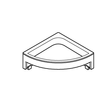 GROHE 411062430 - ESSENTIALS nurgariiul dušši jaoks 250 × 250 mm must