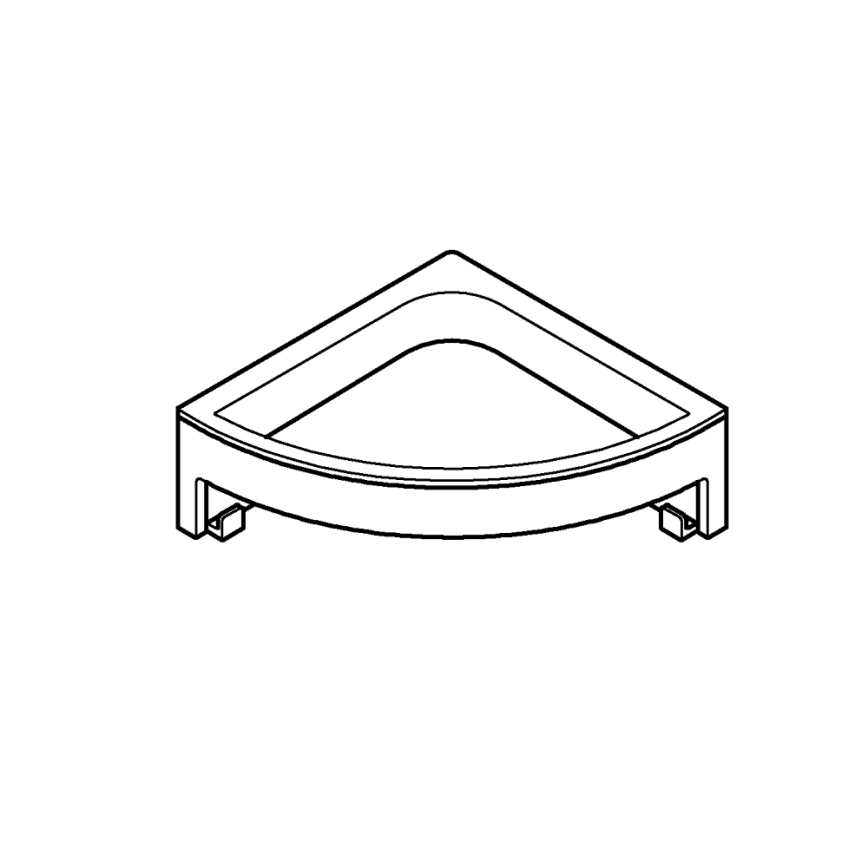 GROHE 411062430 - ESSENTIALS nurgariiul dušši jaoks 250 × 250 mm must