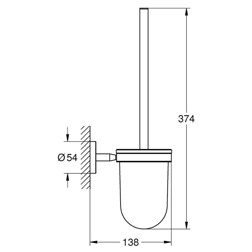 GROHE 41169000 - WC-puhastuskomplekt START, matt- ja läikivkroom