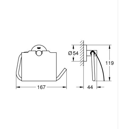 GROHE 41179000 - WC-paberihoidja QUICKFIX START läikiv kroom