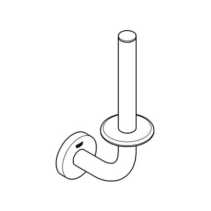 GROHE 41186DC0 - varutualettpaberi hoidik 116 x 232 mm, roostevaba teras