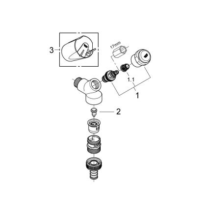 GROHE 41190000 - DN 15 kombineeritud armatuurikomplekt, läikiv kroom