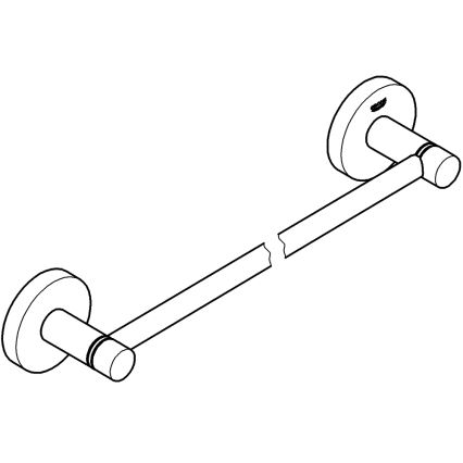 GROHE 41197DC0 - Rätikuhoidja START 504 mm roostevaba teras