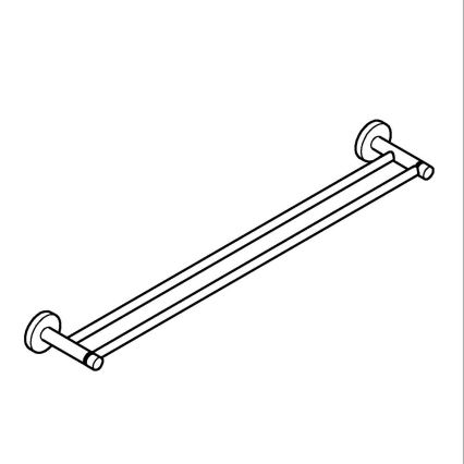 GROHE 412032430 – kaheharuline rätikuhoidja START, 654 mm, must