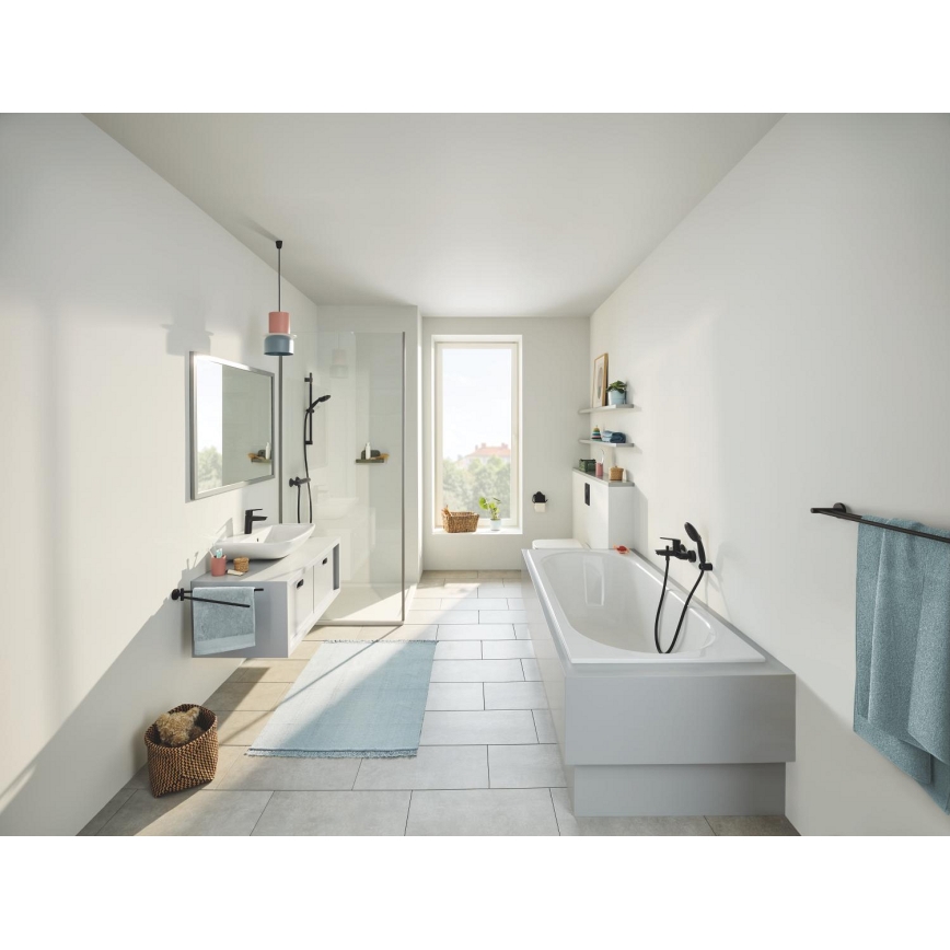 GROHE 412032430 - Topelt rätikuhoidik START 654 mm must