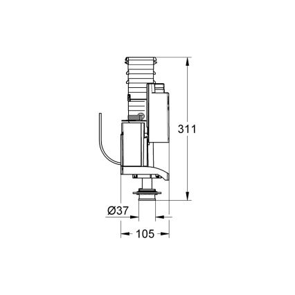 GROHE 42320000 - Tühjendusventiil AV1, läikiv kroom
