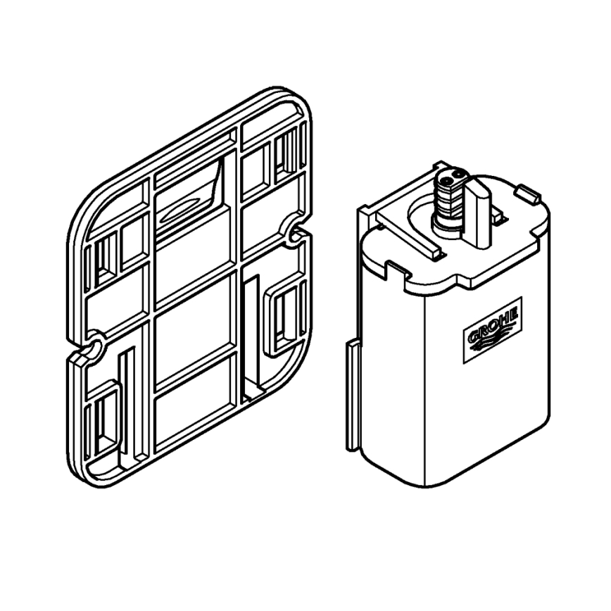 GROHE 42393000 - Korpus koos segistiga, läikiv kroom