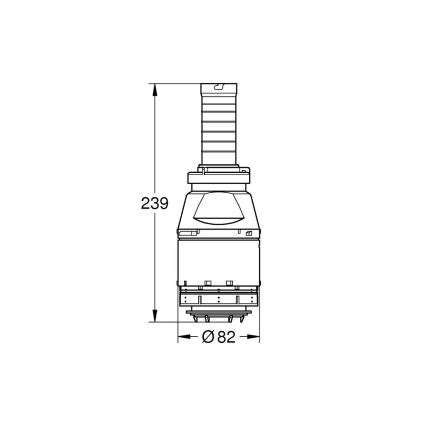 GROHE 42690000 - Servo tühjendusventiil ilma ventiiliistmeta, ilma pikenduseta