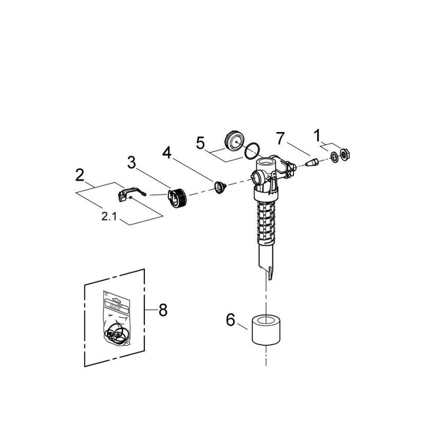 GROHE 43537000 - Täiteventiil, läikiv kroom