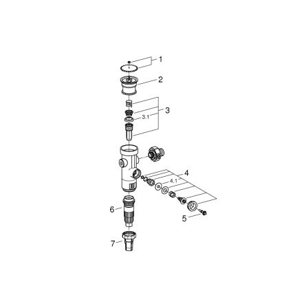 GROHE 43996000 - RONDO 3” surve loputusklapp