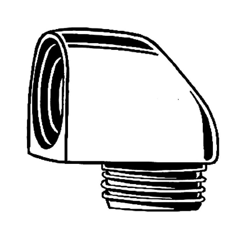 GROHE 45304000 - Dušiküünarnukk DN 15 × DN 15, läikiv kroom