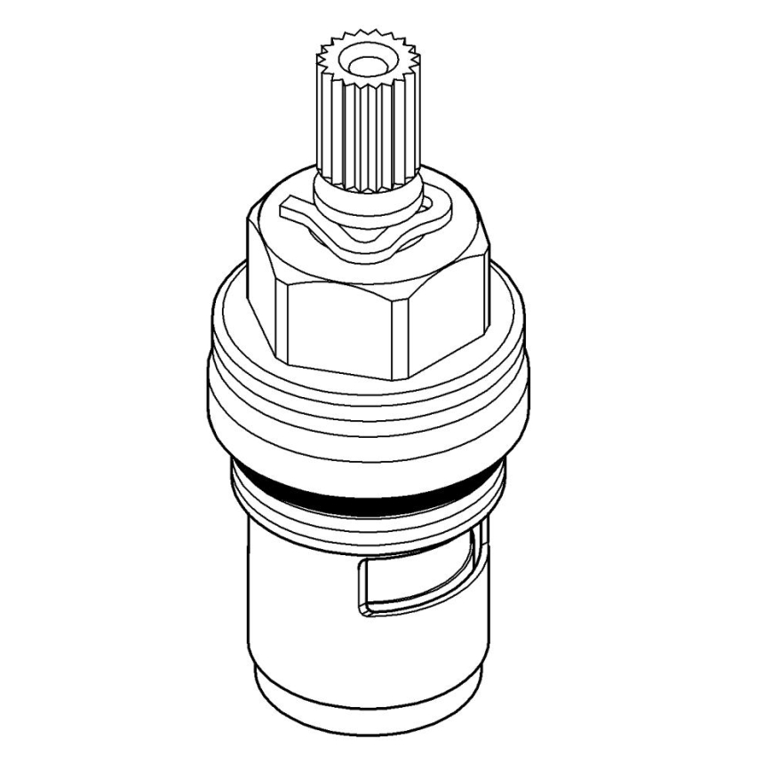 GROHE 45346000 - Keraamiline kassett DN 15 läikiv kroom