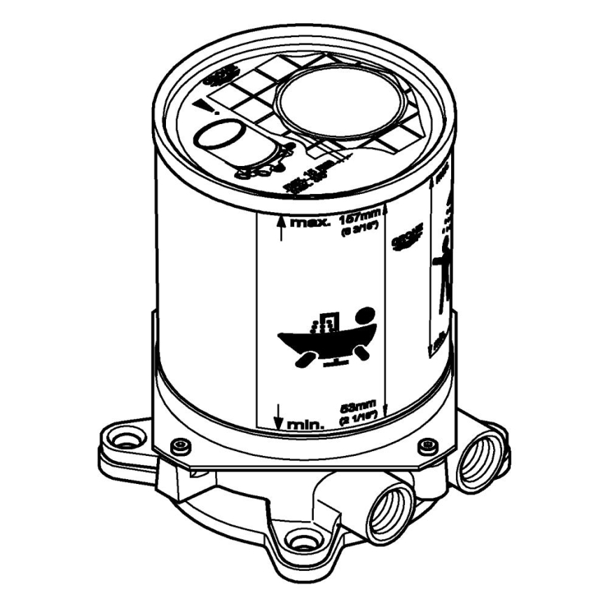 GROHE 45984001 - sisseehituskomplekt DN 15, messingust