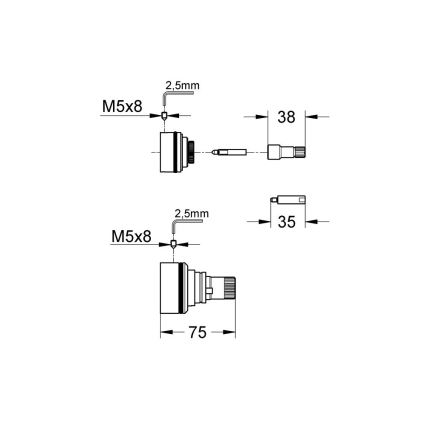 GROHE 47781000 - Pikenduskomplekt 27,5 mm