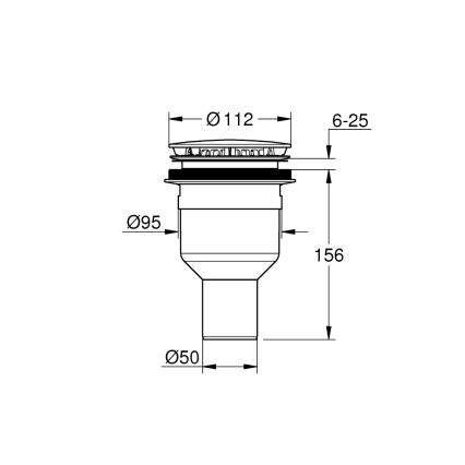 GROHE 49533000 - Äravoolukomplekt, läbimõõt 112 mm, läikiv kroom