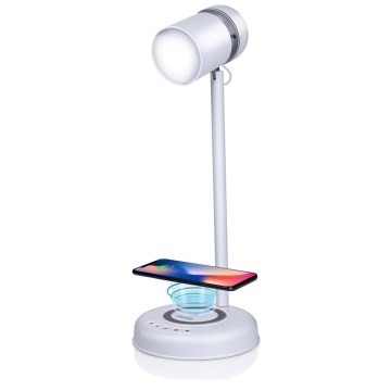 Grundig - 3-ühes LED lauavalgusti juhtmevaba laadimisega ja kõlariga LED/15W/5V