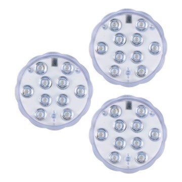 Grundig - KOMPLEKT 3x RGBW LED hämardatavad valgustid LED/3W/3xAAA IP65 + kaugjuhtimispult