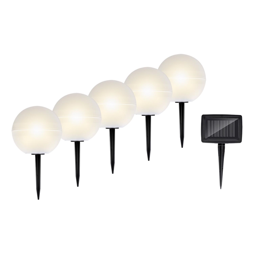 Grundig - KOMPLEKT 5x LED RGBW  Päikesepaneeliga valgusti LED/3,2V IP44