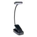 Grundig - Laetav LED-laualamp klambriga LED/5V 400 mAh must