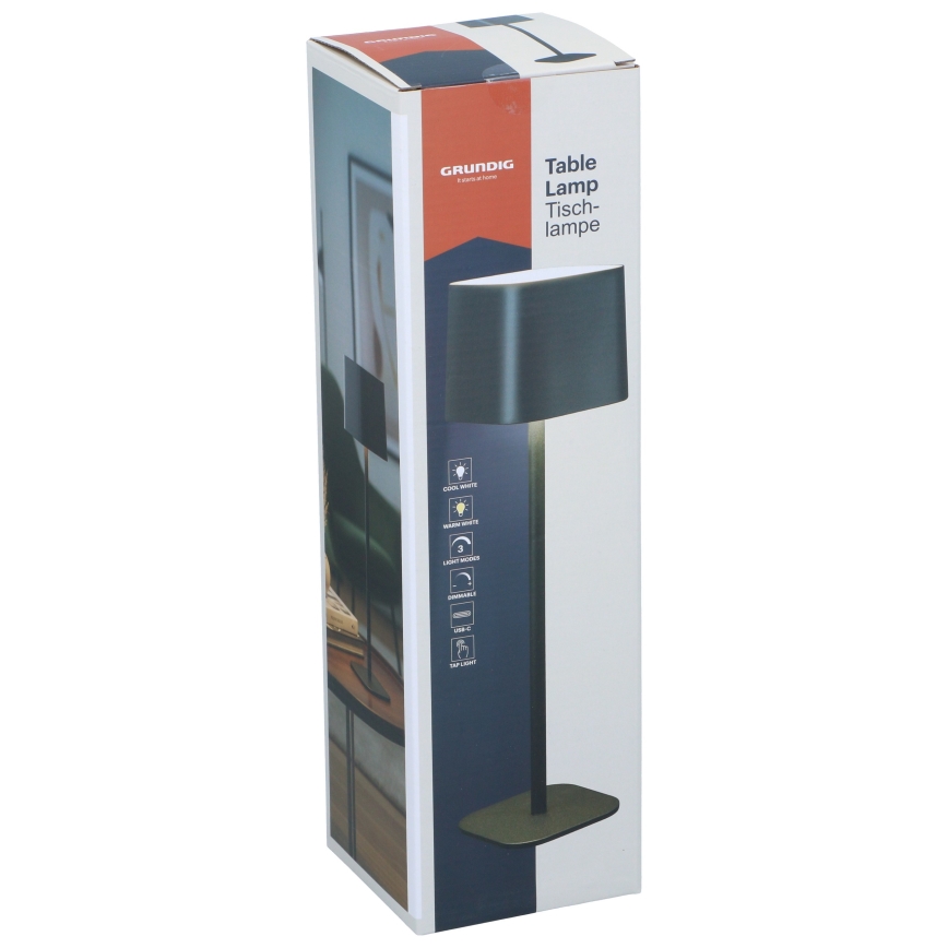 Grundig - LED hämardatav puutejuhtimisega laualamp LED/5V 1200 mAh