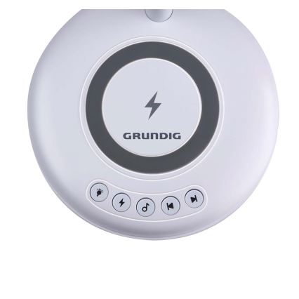 Grundig - 3-ühes LED lauavalgusti juhtmevaba laadimisega ja kõlariga LED/15W/5V