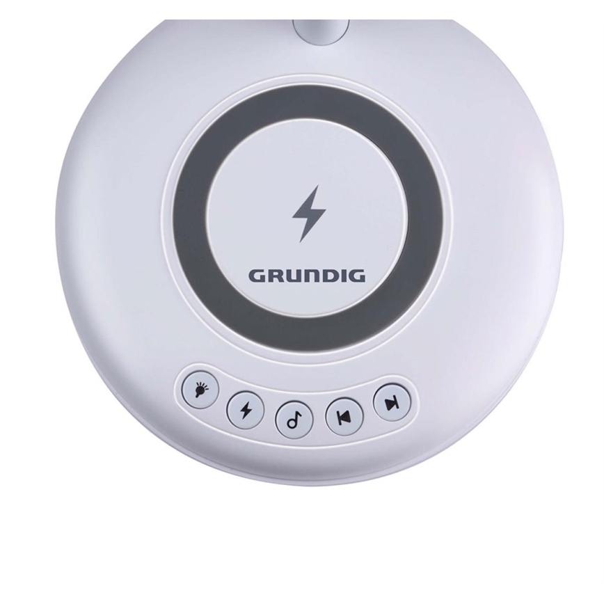 Grundig - 3-ühes LED lauavalgusti juhtmevaba laadimisega ja kõlariga LED/15W/5V