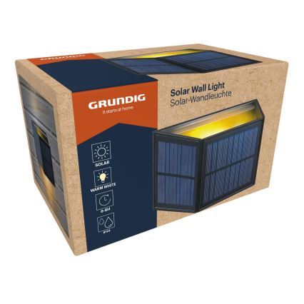 Grundig - LED päikesepaneeliga seinavalgusti LED/3,7V 1800 mAh IP44