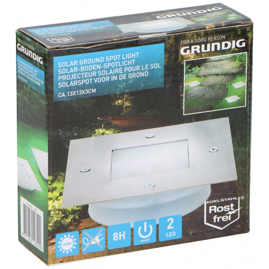 Grundig - LED Päikesepaneeliga süvistatav valgusti 2xLED/1,2V 600mAh IP44