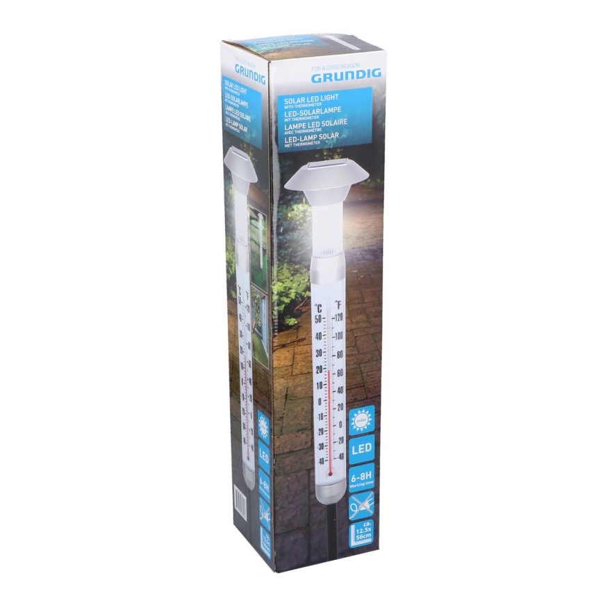 Grundig - LED Päikesepaneeliga termomeeter 1xAAA 600 mAh IP44
