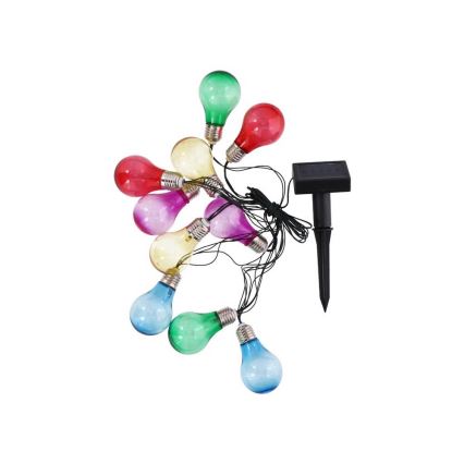 Grundig - LED Päikesepaneeliga valgusketi pirnid 10xLED/1xAA 600 mAh värviline