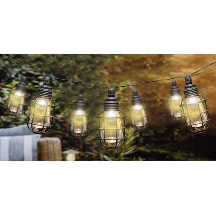 Grundig - LED päikesepaneeliga valguskett 10xLED 3,8m IP44 soe valge
