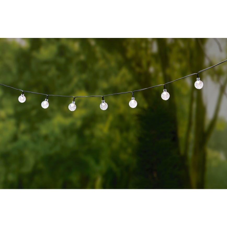 Grundig - LED päikesepaneeliga valguskett 50xLED/8 funktsiooni 6,9m soe valge