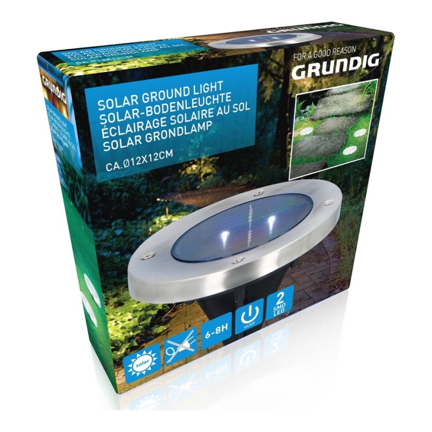 Grundig - LED Päikesepaneeliga valgusti 2xLED/1,2V 600 mAh