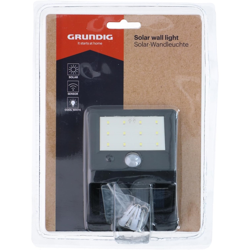 Grundig - LED päikesetoitel seinavalgusti liikumisanduriga LED/1,2V 600 mAh IP44