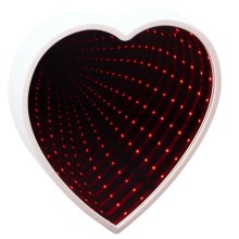 Grundig - LED Peegel HEART LED/3xAA
