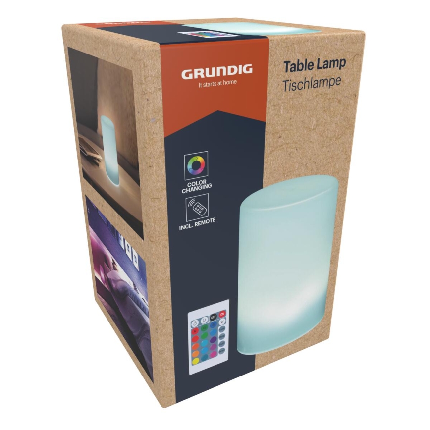 Grundig - LED RGB hämardatav laualamp LED/3xAAA + kaugjuhtimispult