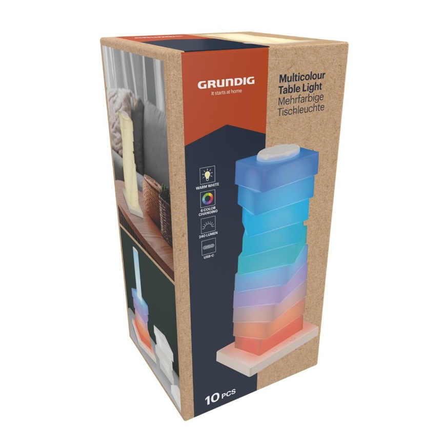 Grundig - LED RGB puutejuhtimisega laualamp LED/4W/5V