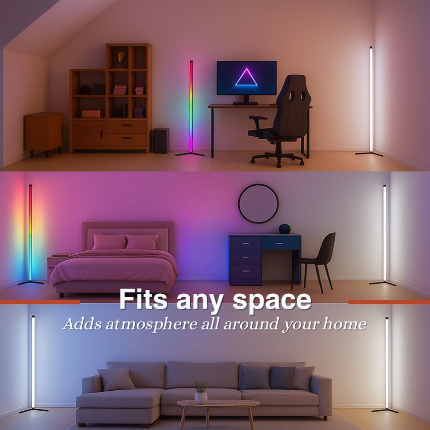 Grundig - LED RGBW hämardatav põrandalamp LED/6W/230V + kaugjuhtimispult