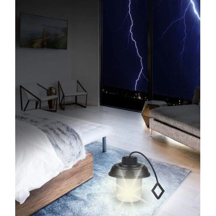 Grundig - LED-telkimislamp LED/3xAA 3000/4500/6000K IP44 must